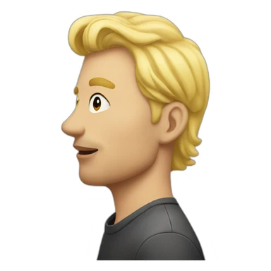 blonde man Air kiss sticker