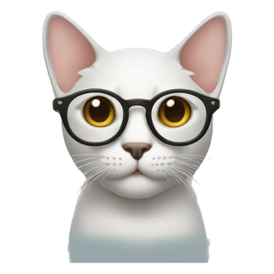 Gato con lentes sticker