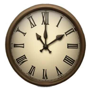 Old fashioned clock about to strike midnight  sticker