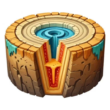 Planet crust, mantle, and core sticker