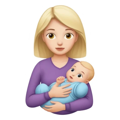 Woman is holding a baby  sticker