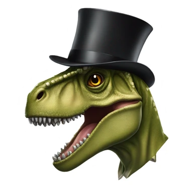 T-rex Wirth a top hat sticker