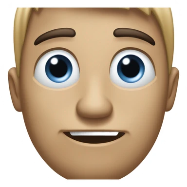 Smirk with eye roll  sticker