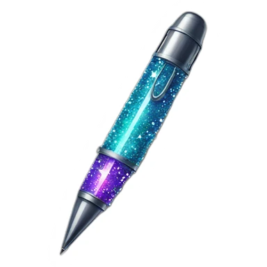 pen and sparkles on paper sticker