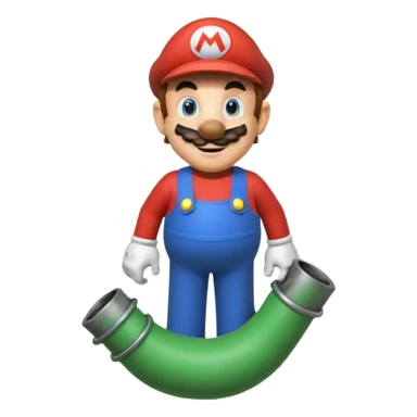 Mario se tient sur un tuyau de Mario Bros sticker
