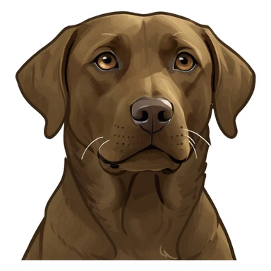 Brown labrador with light eyes sticker