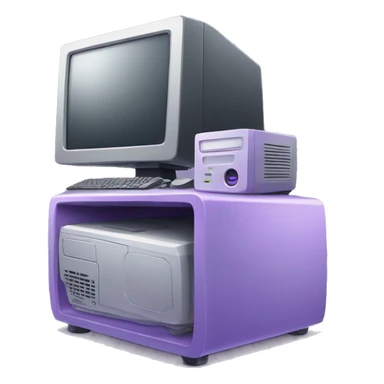 Light purple gaming pc  sticker