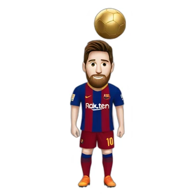 Messi avec le ballon d or sticker