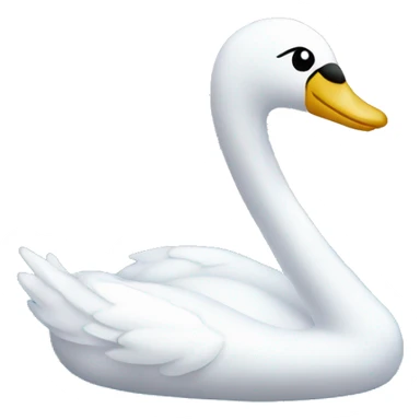 Iridescent pool float swan sticker