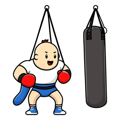 Punching bag sticker
