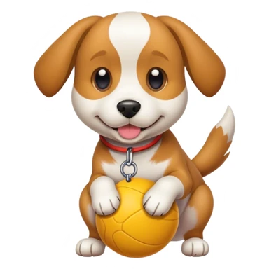 dog play to ball sticker