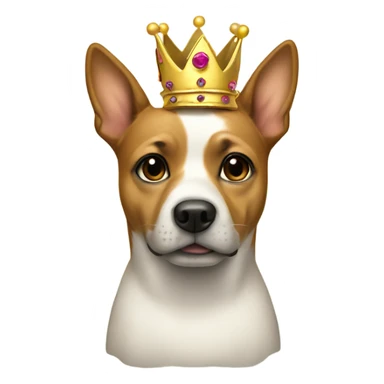 Dog with a dress and crown  sticker
