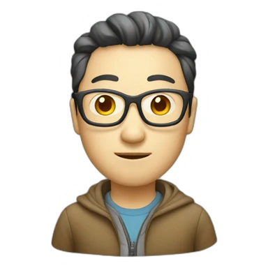 chinese thin glasses developer sticker