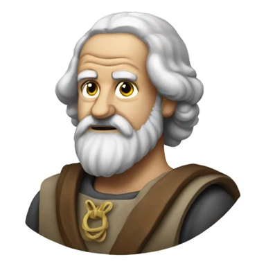 Aristotle with a bow in his hair sticker