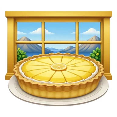 Lemon pie in the windowsill  sticker