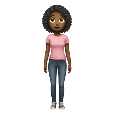 A girl with a full body sticker