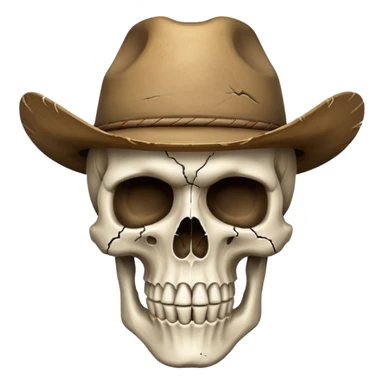 Cowboy skull ahushing sticker