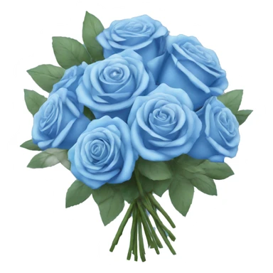 Blue roses bouquet  sticker