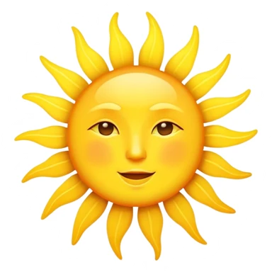 bright yellow sun with rays sticker