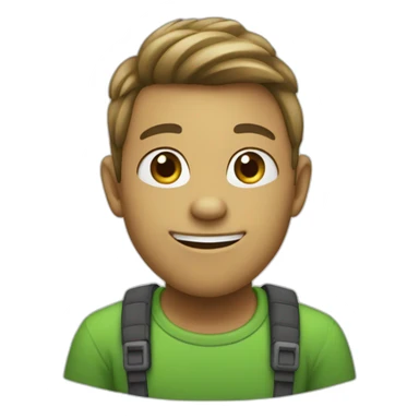 Singe souriant vert sticker