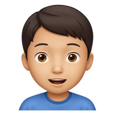 asian kid surprise face sticker
