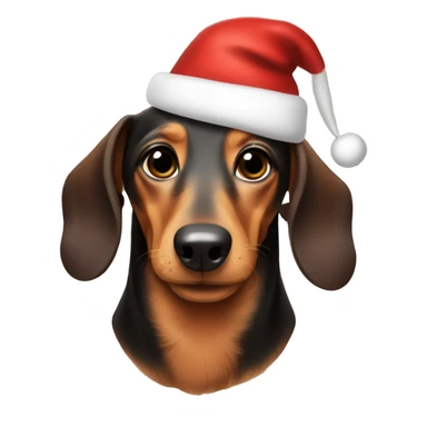 Christmas dachshund  sticker