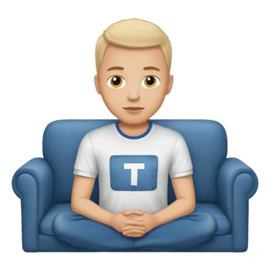 Man set on the couch  sticker