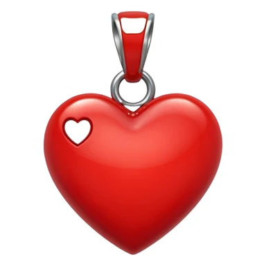 Heart charm – small red heart pendant.
 sticker