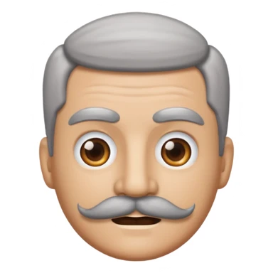 The  🥸 emoji but with gray eyebrows and mustache sticker