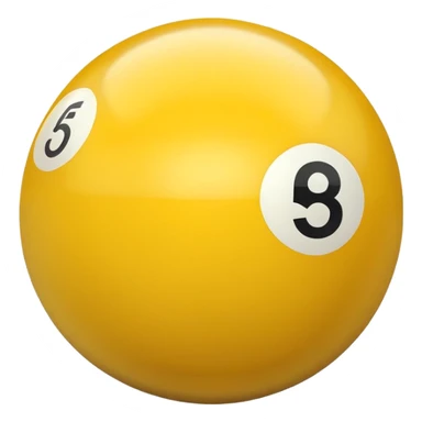 5 numbered billiard ball  sticker