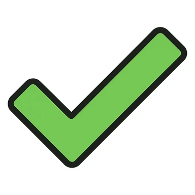 green check mark icon sticker