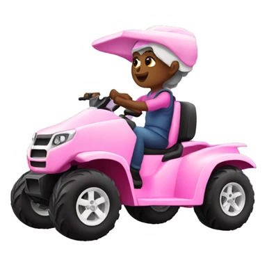 Pink Four wheeler sticker