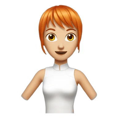 leeloo châtain sticker