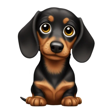 Miniature long hair dachshund  sticker