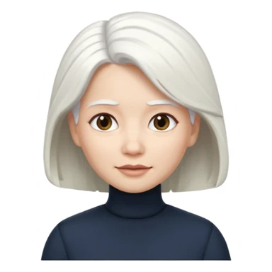 Woman: White Hair Memoji sticker