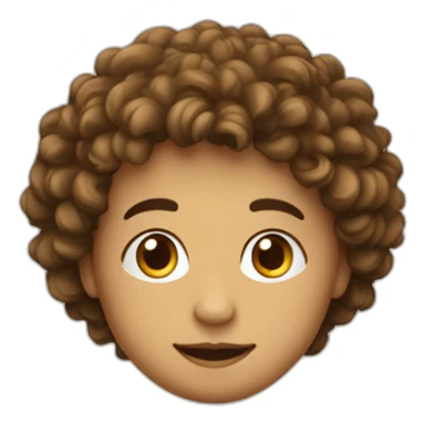 Un rebeu petit avec des cheveux bouclés et mi-long sticker