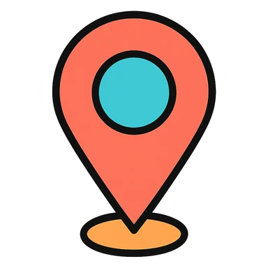 map pin icon, professional modern style, clean lines, suitable for business use sticker