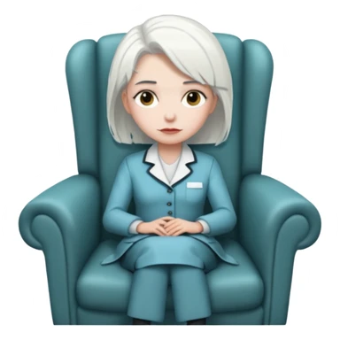 Анжела из lobotomy corporation ожидающая в кресле sticker