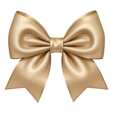 Beige bow sticker