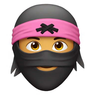 ninja combined with pink love sticker