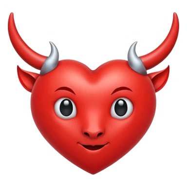 Corazón con cuernos  sticker