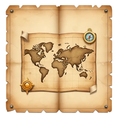 exploration map sticker