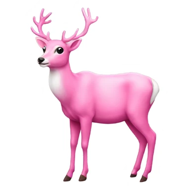 Deer pink sticker
