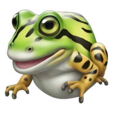 horse tiger frog sticker