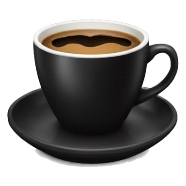 Black coffee cup sticker