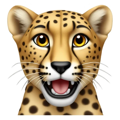 Cheetah sitting facing me sticker