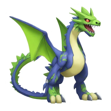  Cool Edgy Digimon-Fakemon-Dragon with edgy markings full body sticker