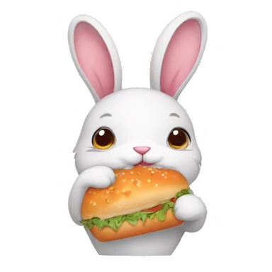 bunny with more eat sticker