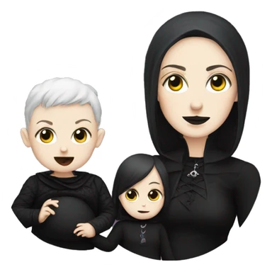 Goth mum and baby sticker