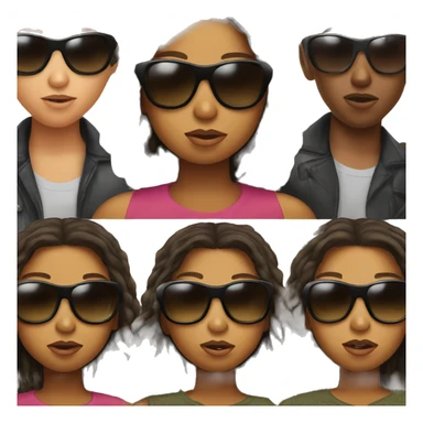 Kanye wests daughter wearing sun glasses sticker